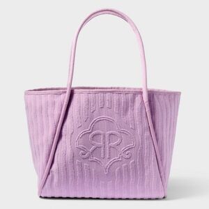Roller Rabbit x Target Striped Large Terry Beach Tote Bag Lavender